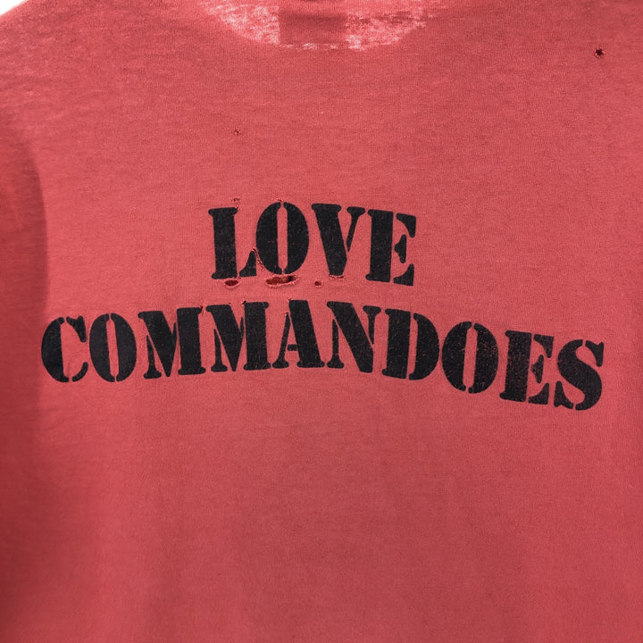 80'S Anvil Printed T-shirt Made in USA Men's XL Vintage cotton red type Vintage Second Hand
