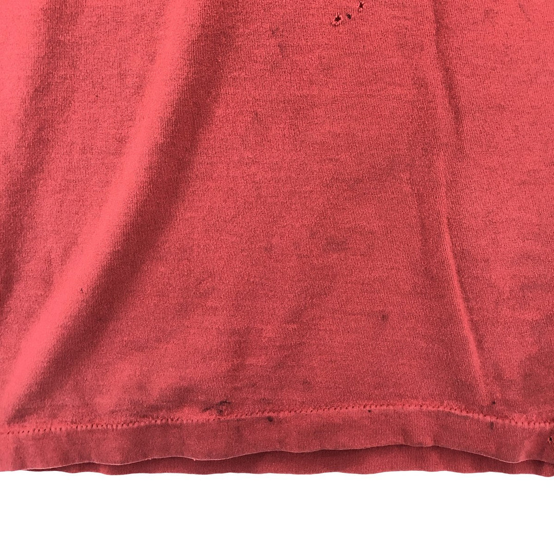 80'S Anvil Printed T-shirt Made in USA Men's XL Vintage cotton red type Vintage Second Hand
