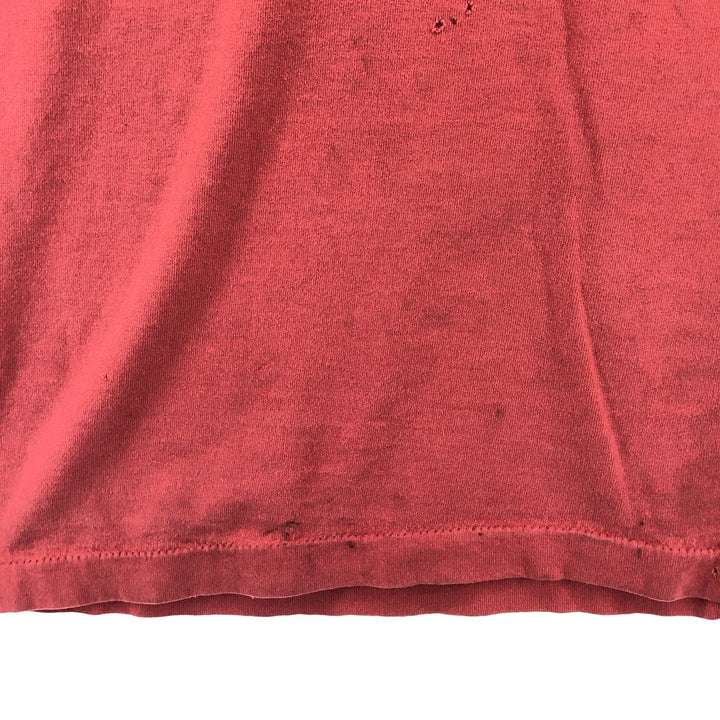 80'S Anvil Printed T-shirt Made in USA Men's XL Vintage cotton red type Vintage Second Hand
