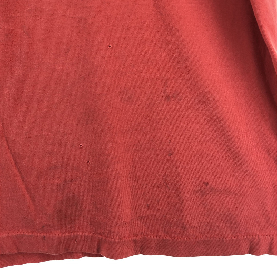 80'S Anvil Printed T-shirt Made in USA Men's XL Vintage cotton red type Vintage Second Hand
