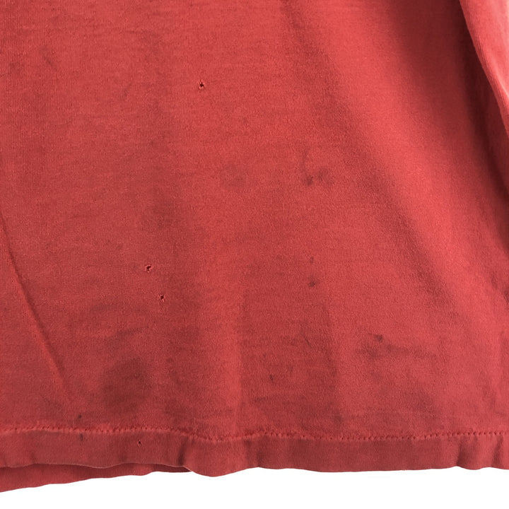 80'S Anvil Printed T-shirt Made in USA Men's XL Vintage cotton red type Vintage Second Hand