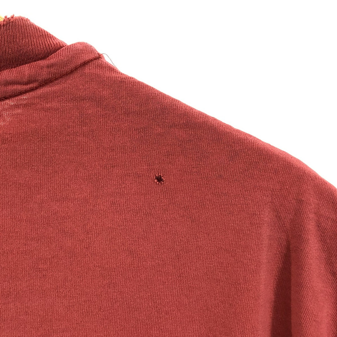 80'S Anvil Printed T-shirt Made in USA Men's XL Vintage cotton red type Vintage Second Hand