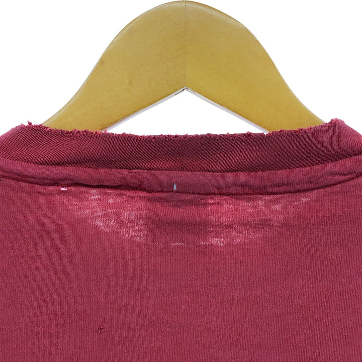 80'S Anvil Printed T-shirt Made in USA Men's XL Vintage cotton red type Vintage Second Hand