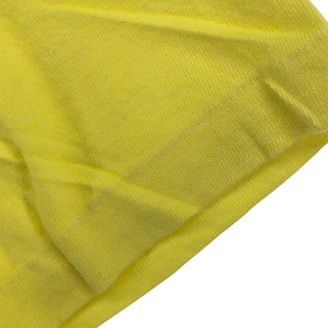 Vintage 70'S Hanes Triangle Tag Printed T-Shirt Made in USA Women's S Size cotton yellow type Vintage Second Hand