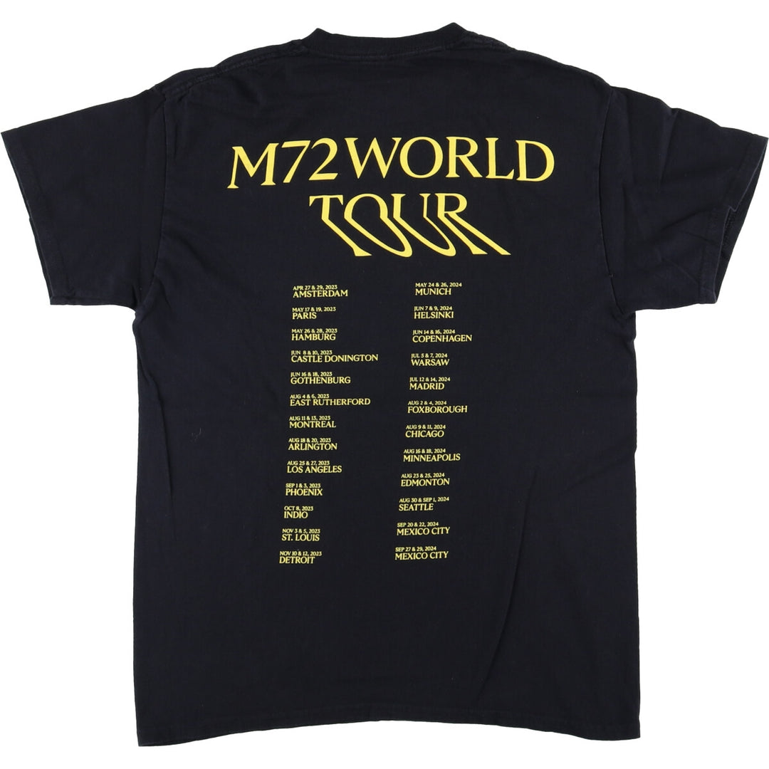 METALLICA Metallica Band T-shirt Band T Men's M size cotton black type Vintage Second Hand