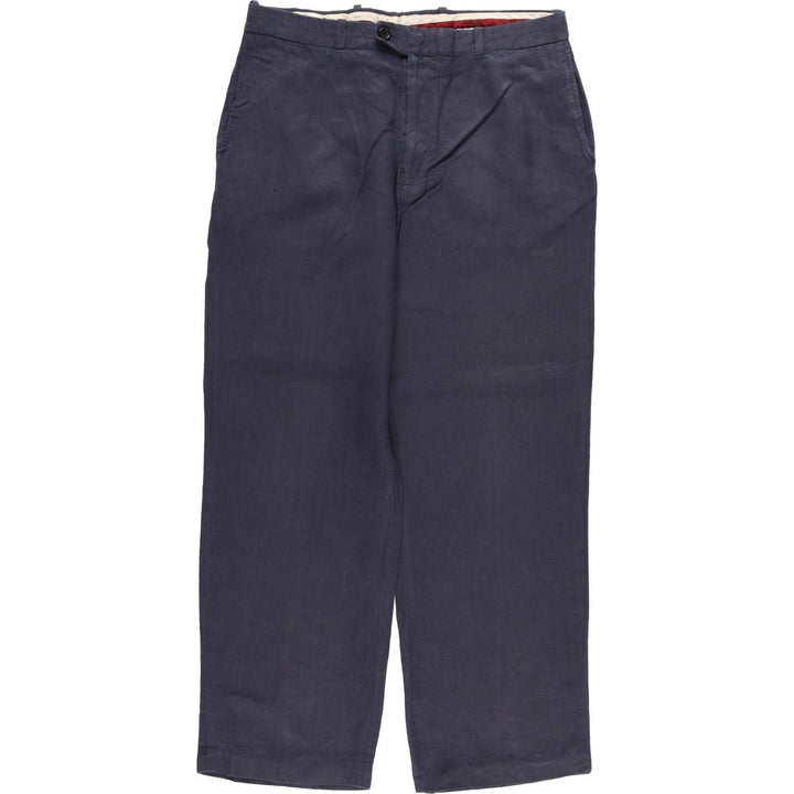 Burberry's BURBERRY LONDON linen pants and slacks, made in France, men's size W32 linen navy blue type Vintage Second Hand