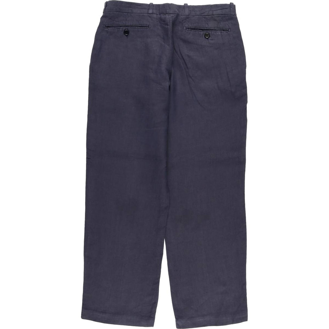 Burberry's BURBERRY LONDON linen pants and slacks, made in France, men's size W32 linen navy blue type Vintage Second Hand