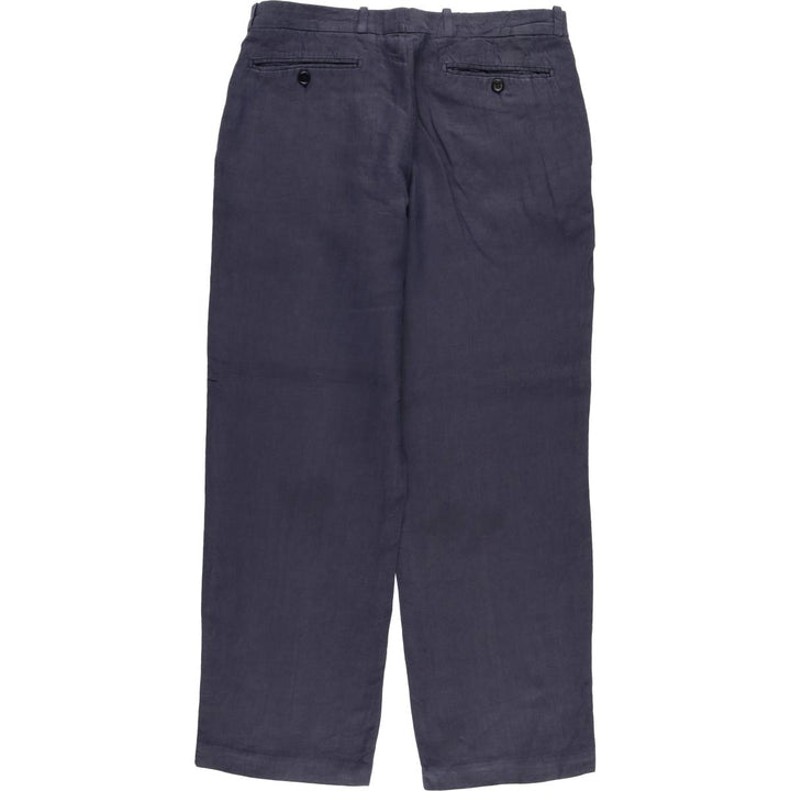 Burberry's BURBERRY LONDON linen pants and slacks, made in France, men's size W32 linen navy blue type Vintage Second Hand