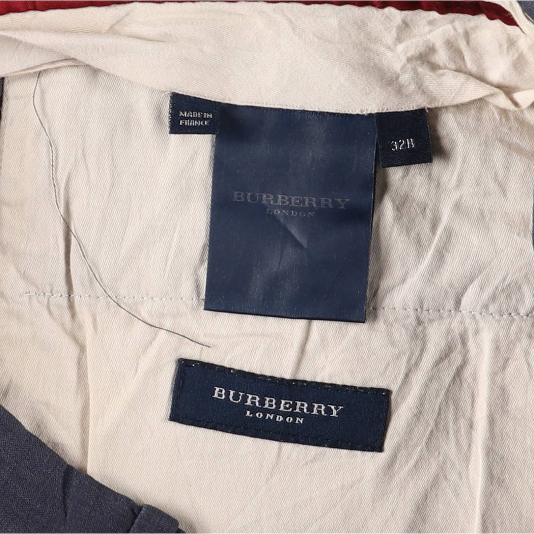 Burberry's BURBERRY LONDON linen pants and slacks, made in France, men's size W32 linen navy blue type Vintage Second Hand