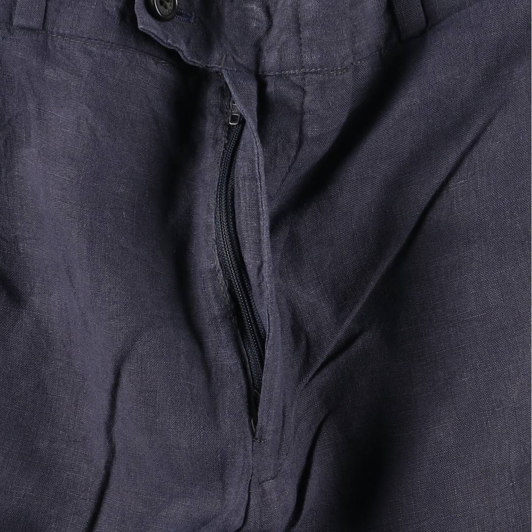 Burberry's BURBERRY LONDON linen pants and slacks, made in France, men's size W32 linen navy blue type Vintage Second Hand