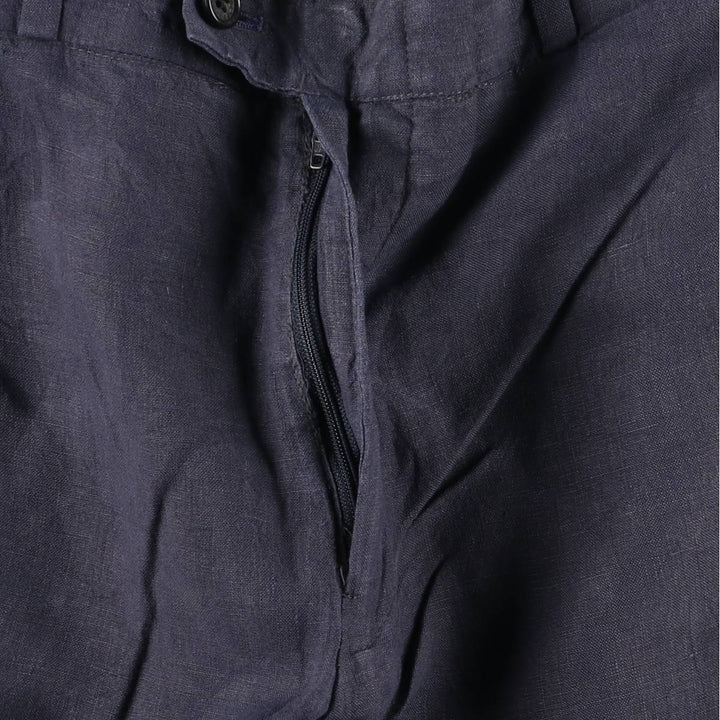 Burberry's BURBERRY LONDON linen pants and slacks, made in France, men's size W32 linen navy blue type Vintage Second Hand