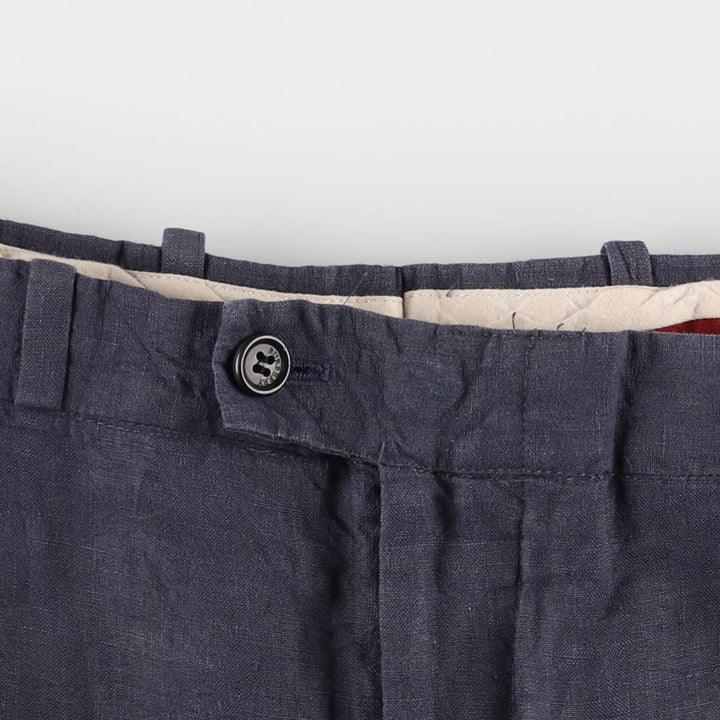 Burberry's BURBERRY LONDON linen pants and slacks, made in France, men's size W32 linen navy blue type Vintage Second Hand