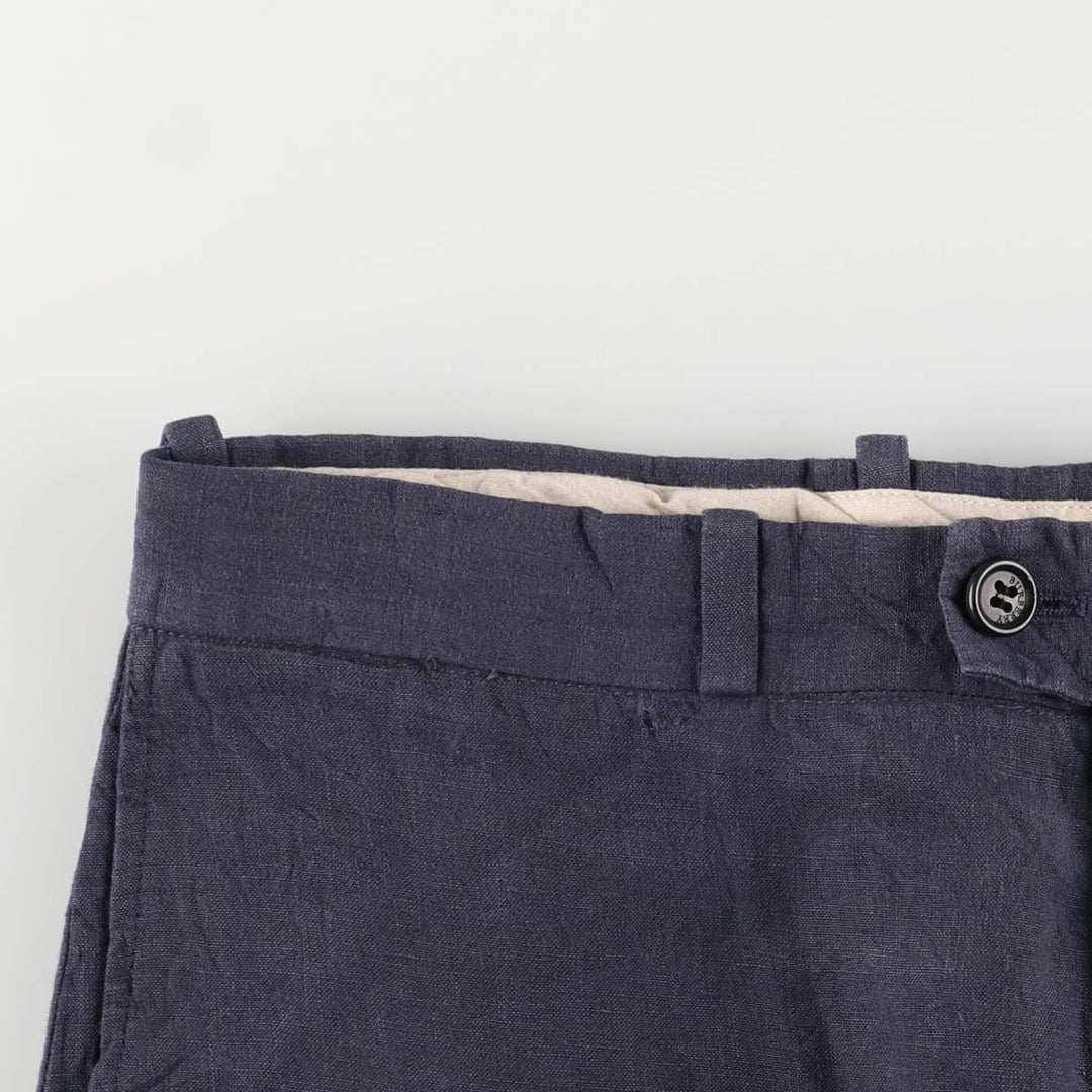Burberry's BURBERRY LONDON linen pants and slacks, made in France, men's size W32 linen navy blue type Vintage Second Hand
