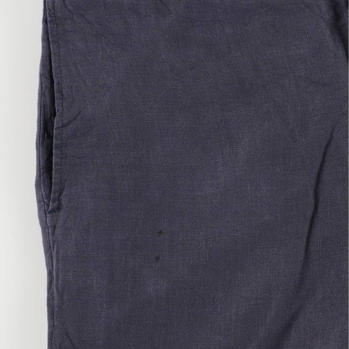 Burberry's BURBERRY LONDON linen pants and slacks, made in France, men's size W32 linen navy blue type Vintage Second Hand