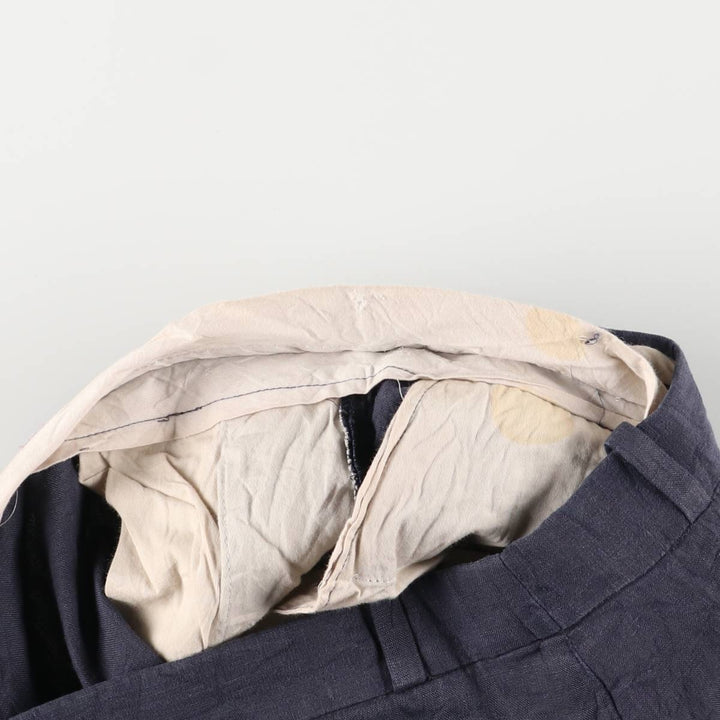 Burberry's BURBERRY LONDON linen pants and slacks, made in France, men's size W32 linen navy blue type Vintage Second Hand