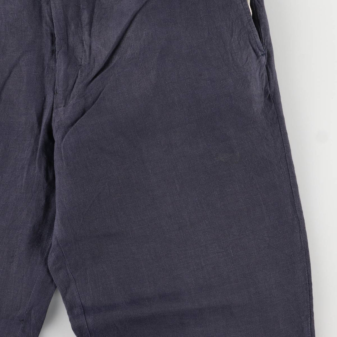 Burberry's BURBERRY LONDON linen pants and slacks, made in France, men's size W32 linen navy blue type Vintage Second Hand