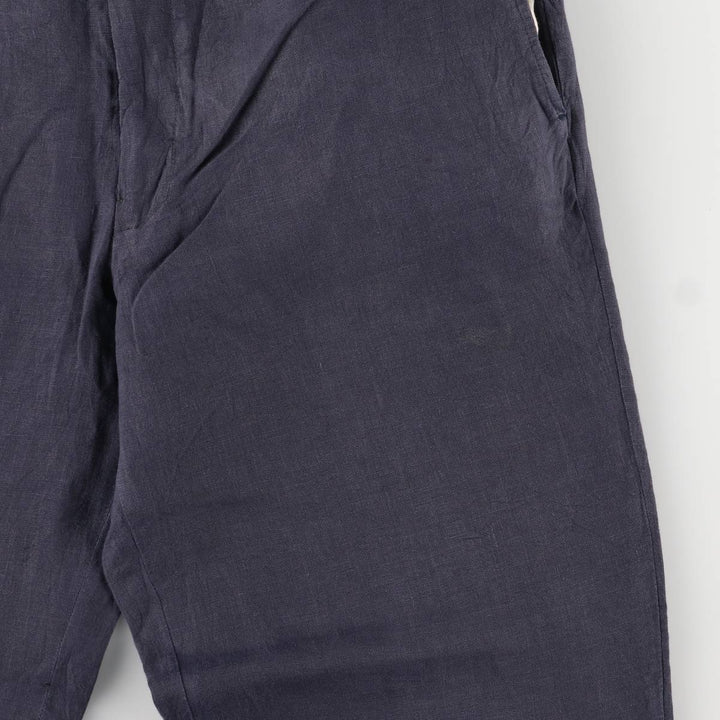 Burberry's BURBERRY LONDON linen pants and slacks, made in France, men's size W32 linen navy blue type Vintage Second Hand