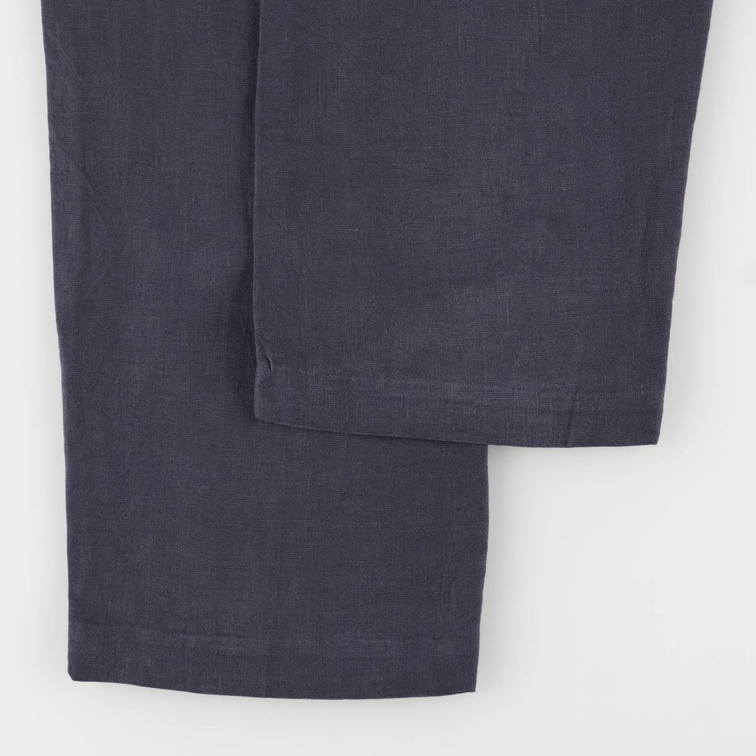 Burberry's BURBERRY LONDON linen pants and slacks, made in France, men's size W32 linen navy blue type Vintage Second Hand