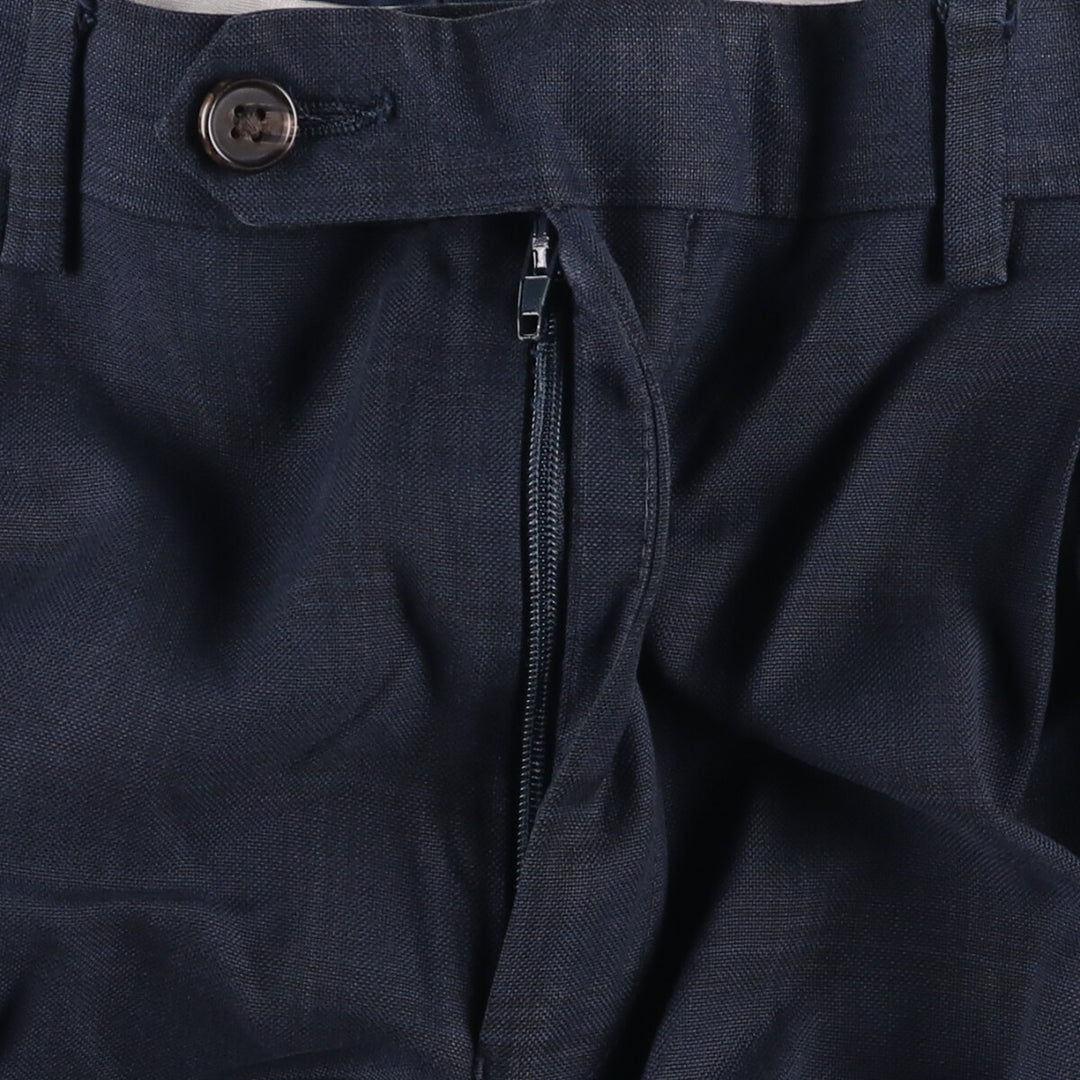Ralph Lauren RALPH Two-pleat Check Pattern Slacks Pants Men's W36 unclear navy blue type Vintage Second Hand