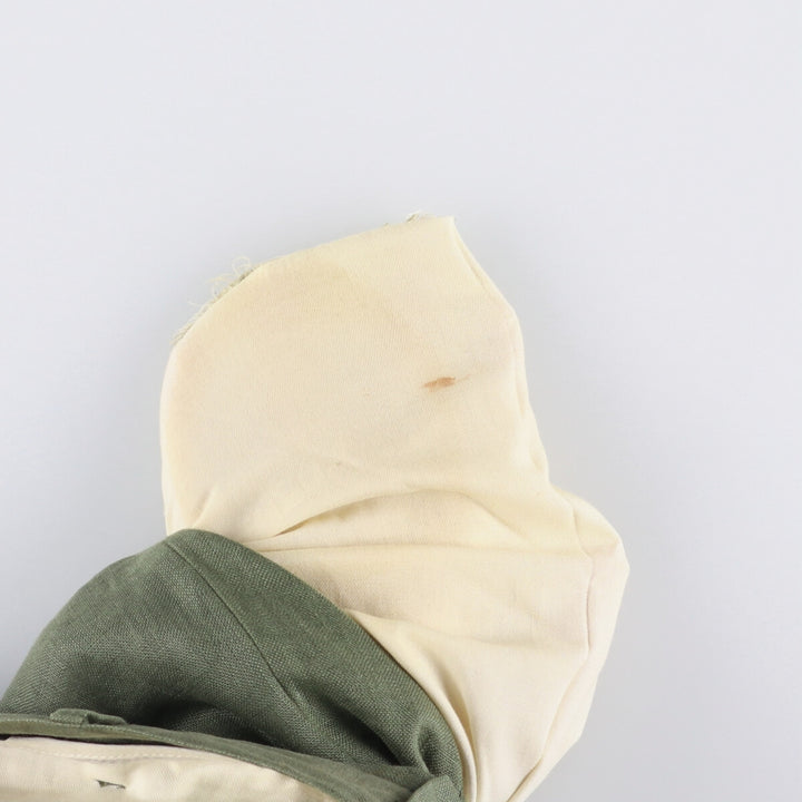 90'S J.Crew Two-pleat Linen Pants Slacks Men's W32 Vintage linen Khaki type Vintage Second Hand