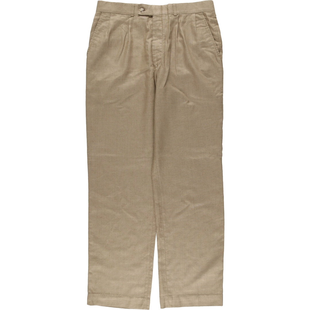 Vintage two-pleat slacks made in the USA, men's size w32 unclear Beige type Vintage Second Hand