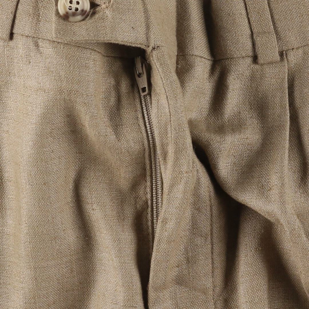 Vintage two-pleat slacks made in the USA, men's size w32 unclear Beige type Vintage Second Hand