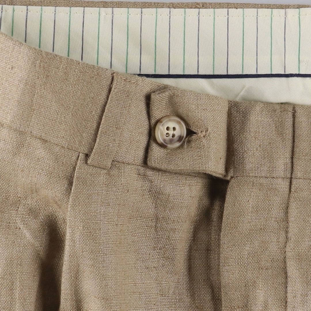 Vintage two-pleat slacks made in the USA, men's size w32 unclear Beige type Vintage Second Hand