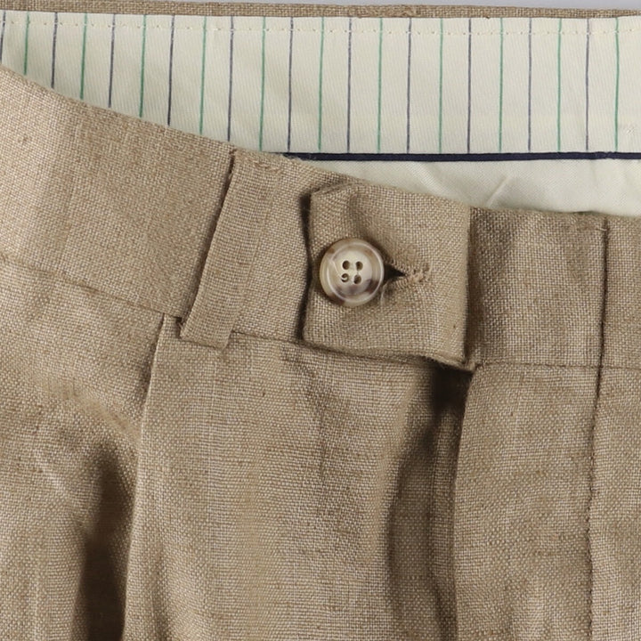 Vintage two-pleat slacks made in the USA, men's size w32 unclear Beige type Vintage Second Hand