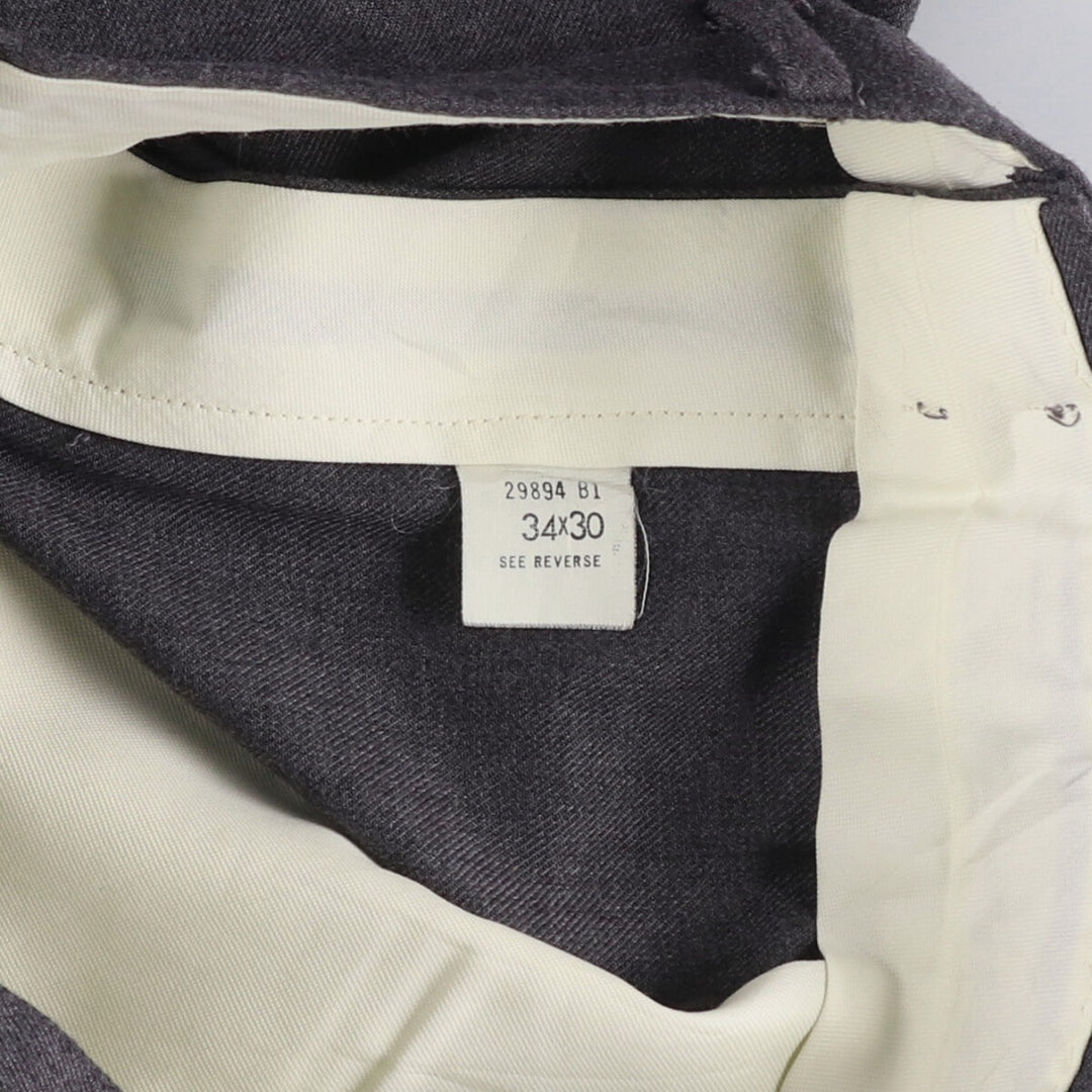 Haggar slacks for men, size W34 polyester gray type Vintage Second Hand