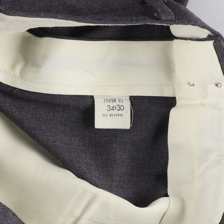 Haggar slacks for men, size W34 polyester gray type Vintage Second Hand