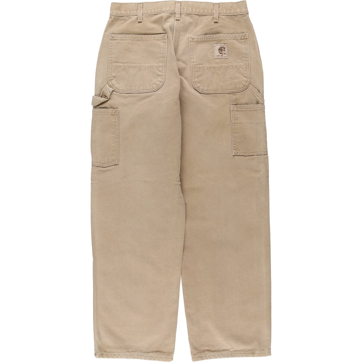 Carhartt Duck Painter Pants, Men's, W32 equivalent cotton ocher yellow type Vintage Second Hand