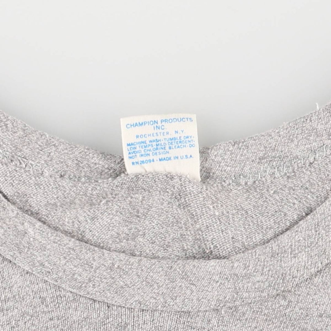 70'S Champion Bartag Hachi Hachi One Two Body Marbled Sports T-Shirt Made in USA Women's S Size Vintage cotton gray type Vintage Second Hand