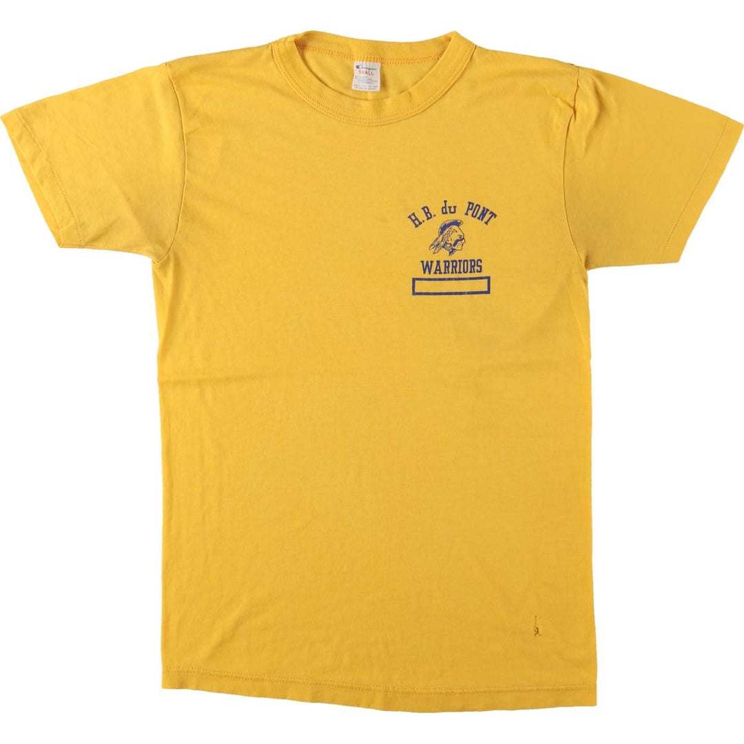 Vintage 1980'S Champion Trico Tag College T-shirt, Made in USA, Women's Size Small polyester yellow type Vintage Second Hand