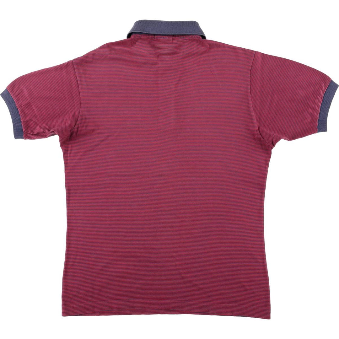 Vintage 1970s-1980'S Lacoste IZOD short-sleeved striped polo shirt, men's size small cotton red type Vintage Second Hand
