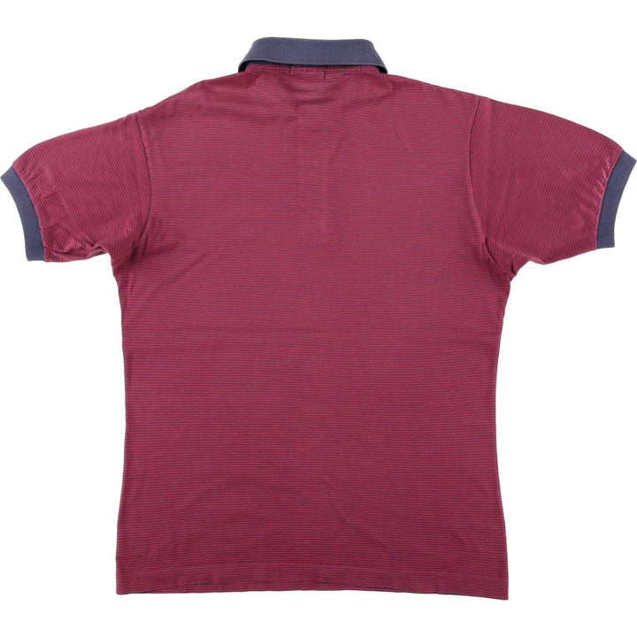 Vintage 1970s-1980'S Lacoste IZOD short-sleeved striped polo shirt, men's size small cotton red type Vintage Second Hand