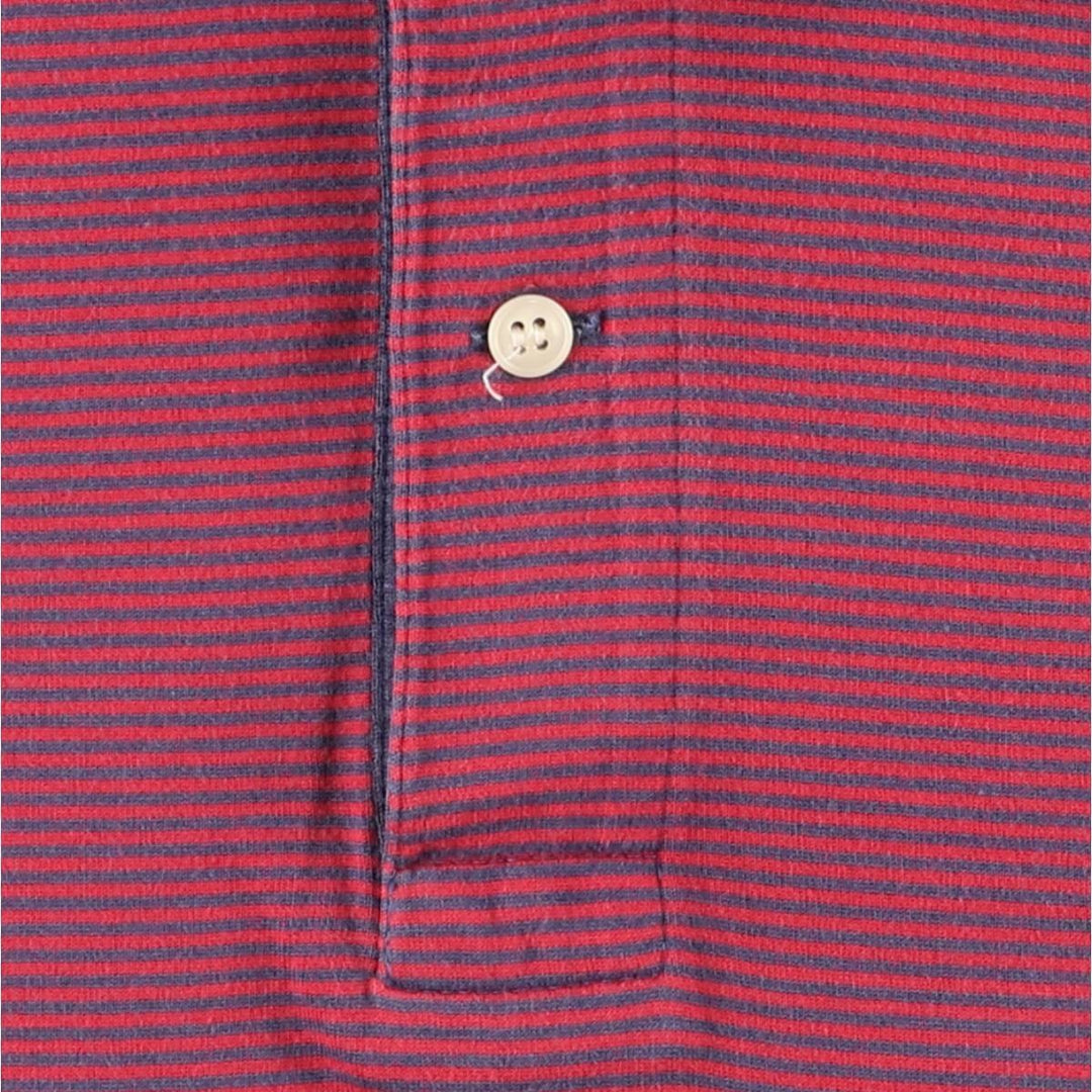 Vintage 1970s-1980'S Lacoste IZOD short-sleeved striped polo shirt, men's size small cotton red type Vintage Second Hand