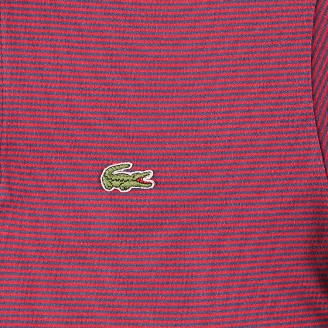 Vintage 1970s-1980'S Lacoste IZOD short-sleeved striped polo shirt, men's size small cotton red type Vintage Second Hand