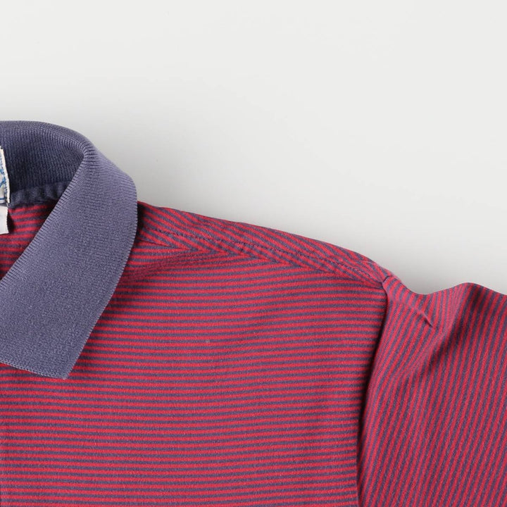 Vintage 1970s-1980'S Lacoste IZOD short-sleeved striped polo shirt, men's size small cotton red type Vintage Second Hand