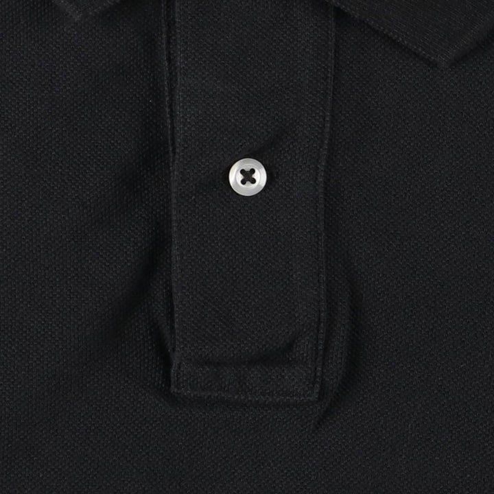 Ralph Lauren POLO by Ralph Lauren CUSTOM FIT short-sleeved polo shirt, men's size S cotton black type Vintage Second Hand