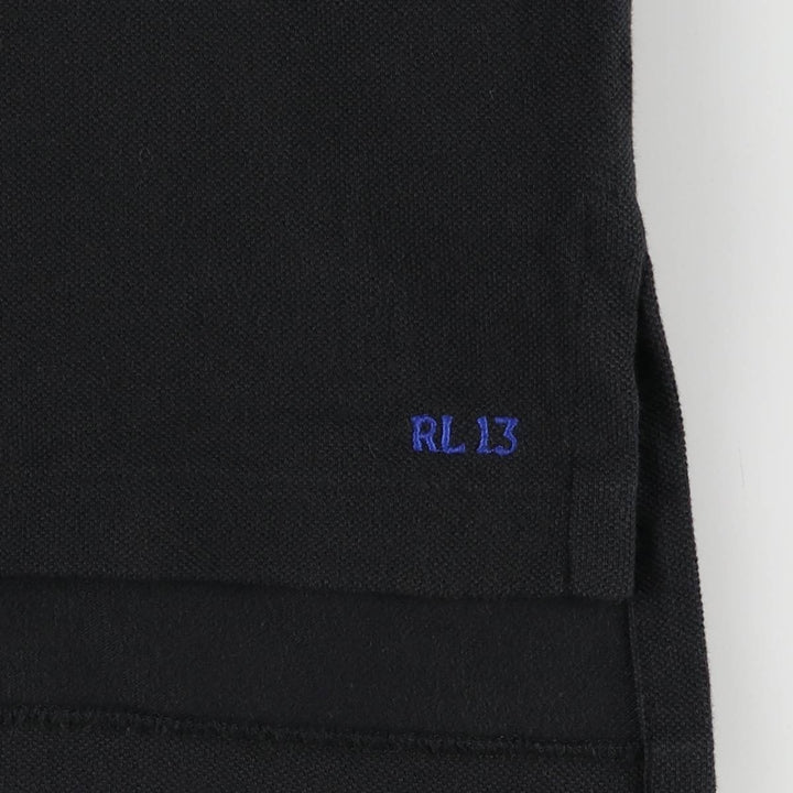 Ralph Lauren POLO by Ralph Lauren CUSTOM FIT short-sleeved polo shirt, men's size S cotton black type Vintage Second Hand