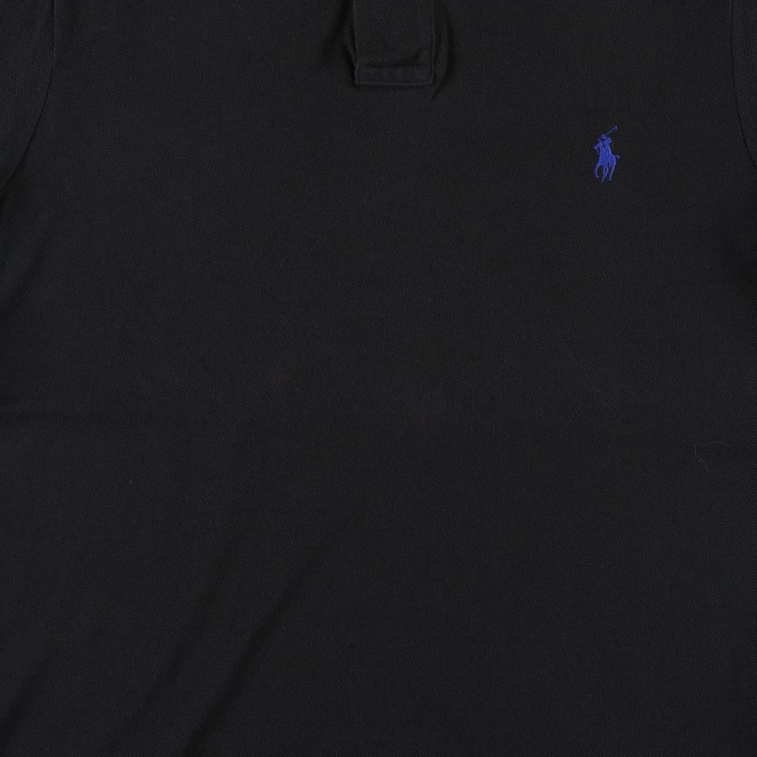 Ralph Lauren POLO by Ralph Lauren CUSTOM FIT short-sleeved polo shirt, men's size S cotton black type Vintage Second Hand