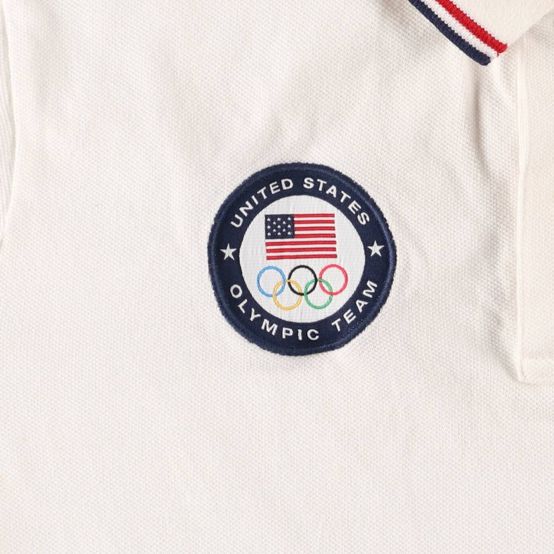 Ralph Lauren POLO RALPH LAUREN 2016 Rio de Janeiro Olympics short sleeve polo shirt for women size L cotton white type Vintage Second Hand