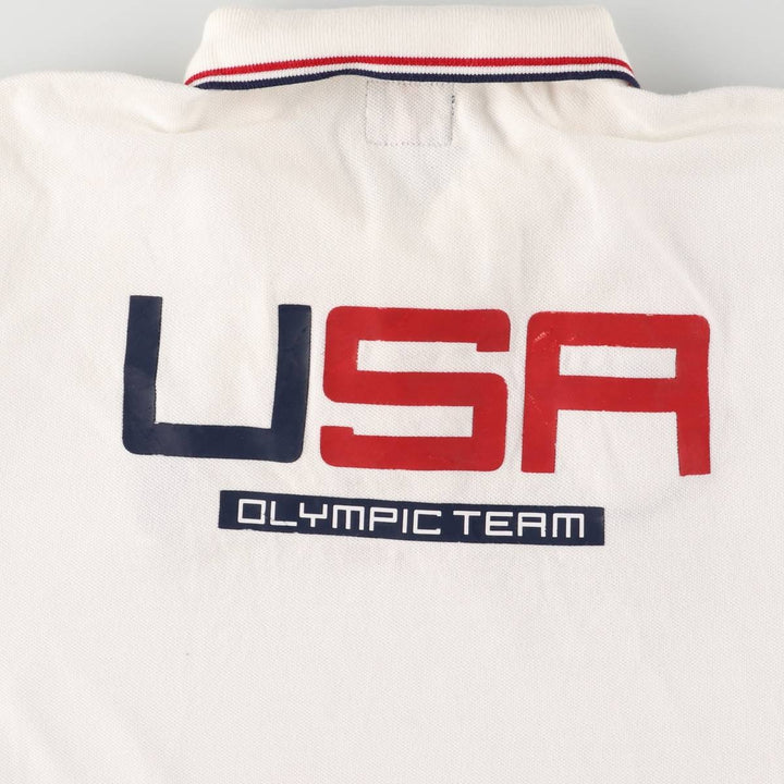 Ralph Lauren POLO RALPH LAUREN 2016 Rio de Janeiro Olympics short sleeve polo shirt for women size L cotton white type Vintage Second Hand