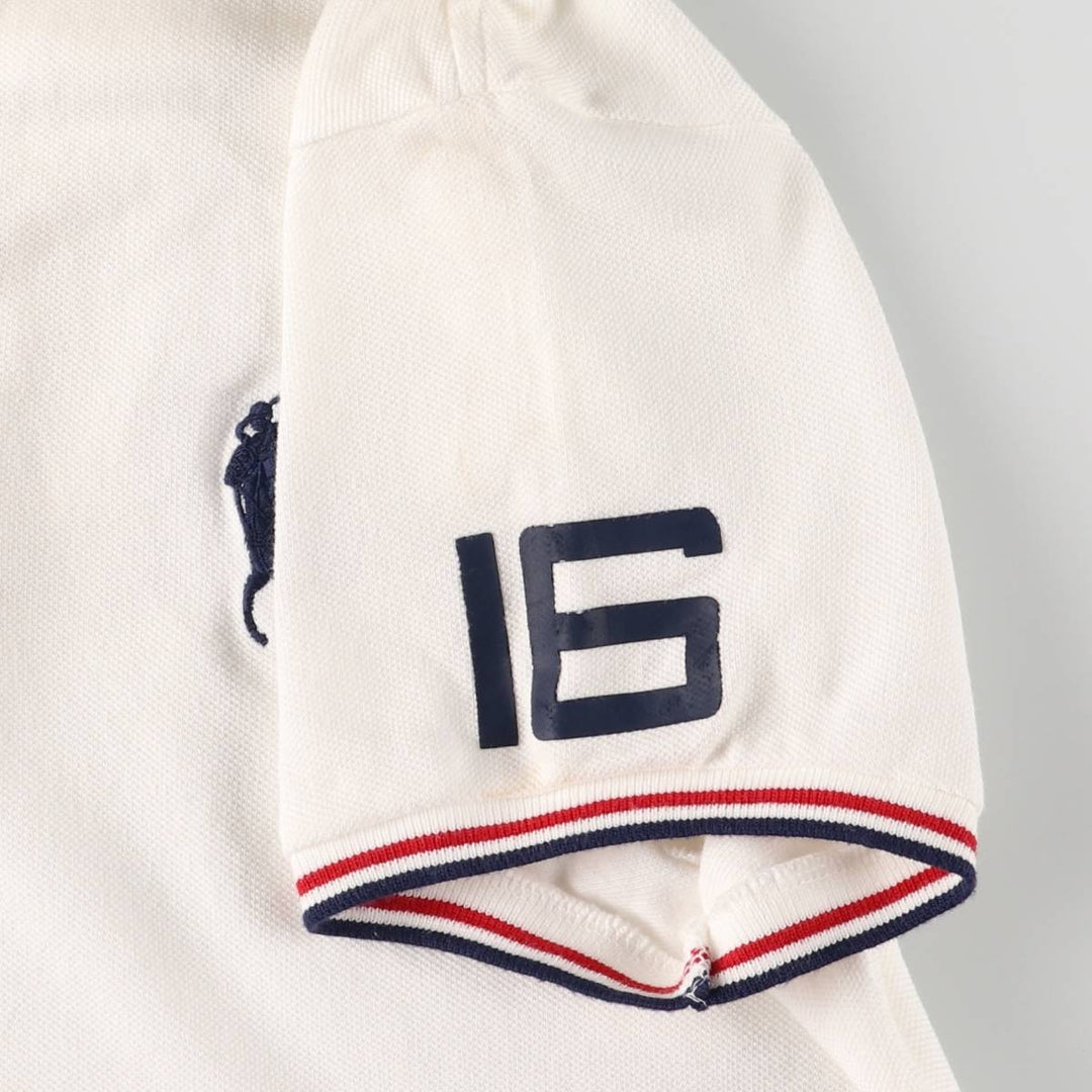Ralph Lauren POLO RALPH LAUREN 2016 Rio de Janeiro Olympics short sleeve polo shirt for women size L cotton white type Vintage Second Hand