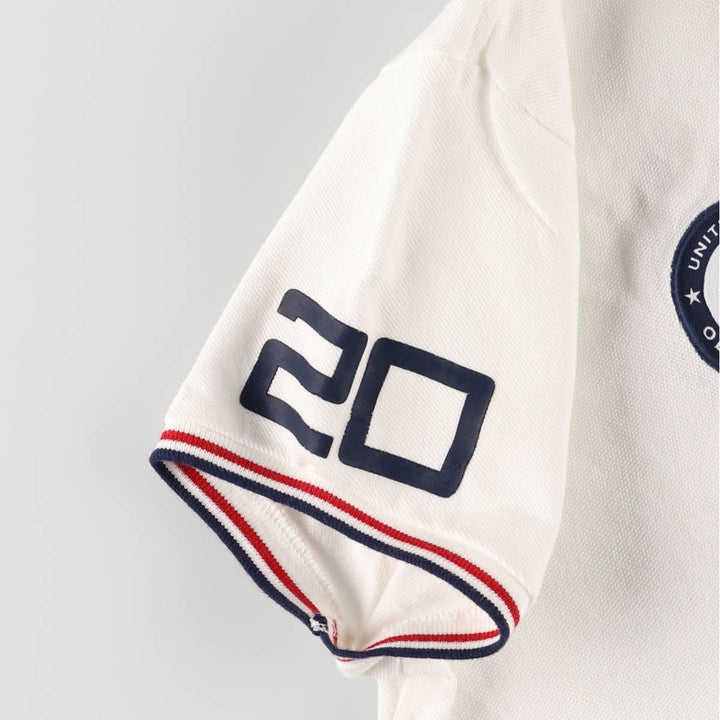 Ralph Lauren POLO RALPH LAUREN 2016 Rio de Janeiro Olympics short sleeve polo shirt for women size L cotton white type Vintage Second Hand