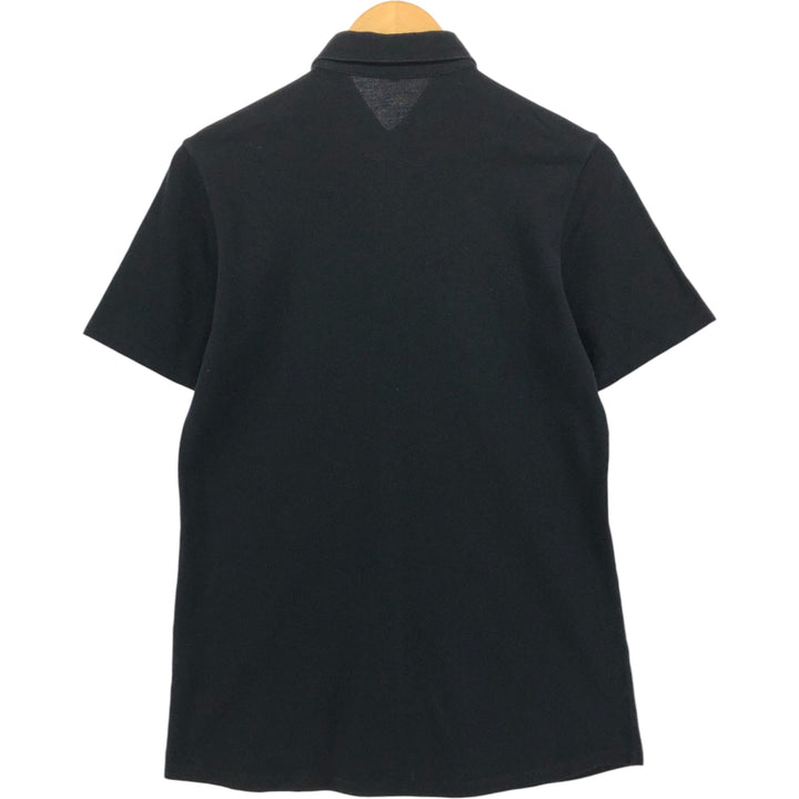 agnes b. HOMME pique short sleeve cotton shirt, men's size S cotton black type Vintage Second Hand