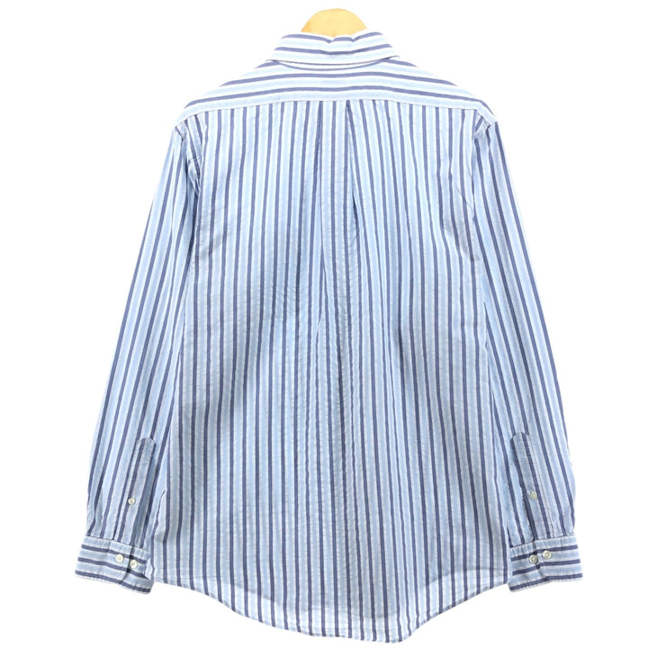 Brooks Brothers Est.1818 Seersucker Long Sleeve Button-Down Striped Shirt, Men's Size L cotton white type Vintage Second Hand