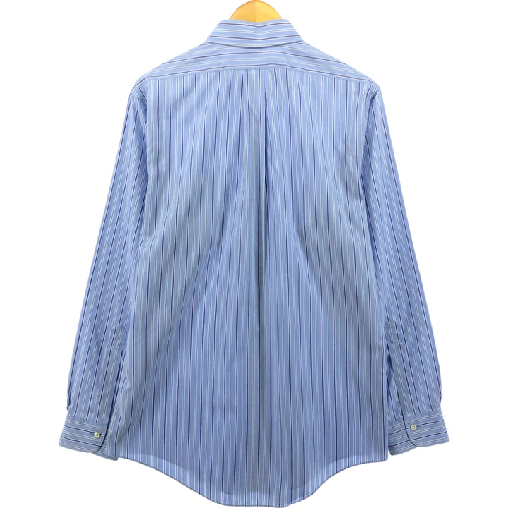 Brooks Brothers Est.1818 Long Sleeve Cotton Striped Shirt, Men's M Size cotton Blue type light blue Vintage Second Hand