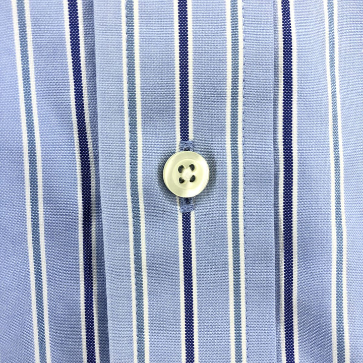 Brooks Brothers Est.1818 Long Sleeve Cotton Striped Shirt, Men's M Size cotton Blue type light blue Vintage Second Hand