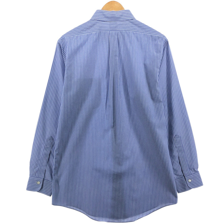 Brooks Brothers Est.1818 Long Sleeve Cotton Striped Shirt, Men's M Size cotton blue type Vintage Second Hand